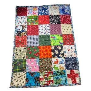 Handmade Patchwork Quilt Throw Blanket halloween Dogs‎ Money Christmas